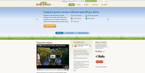 Web design trend example
