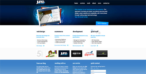Web design trend example