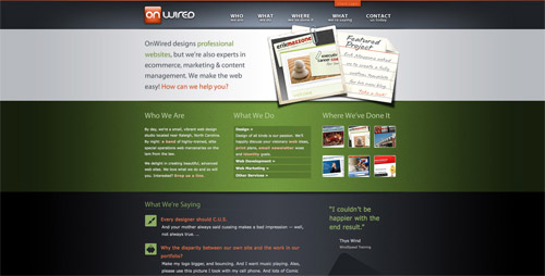 Web design trend example