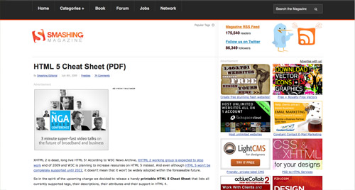Read the HTML5 article