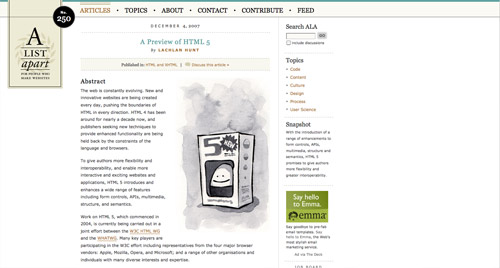Read the HTML5 article