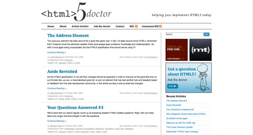 Read the HTML5 article