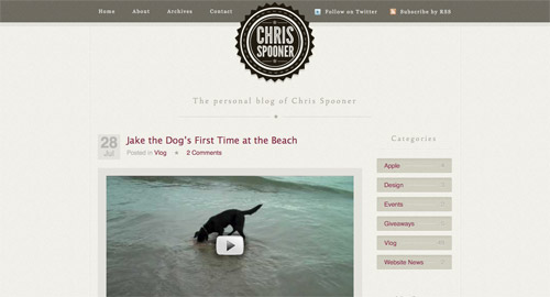 View the theme in action at ChrisSpooner.com