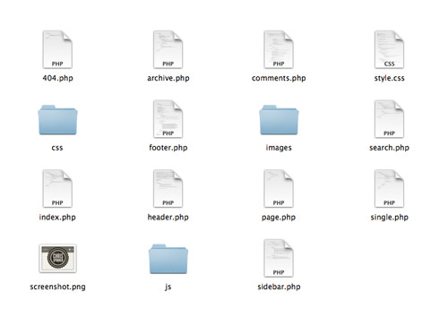 Collection of WordPress files