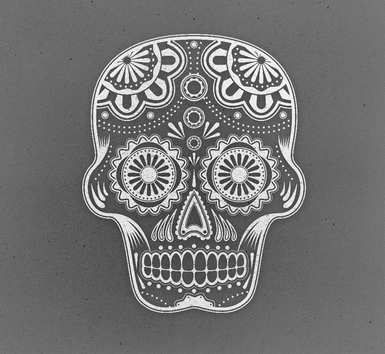 A vector sugar skull illustration skull design that pays homage to the