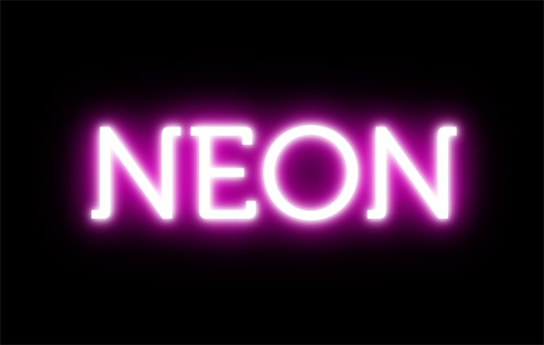 Neon text-shadow effect
