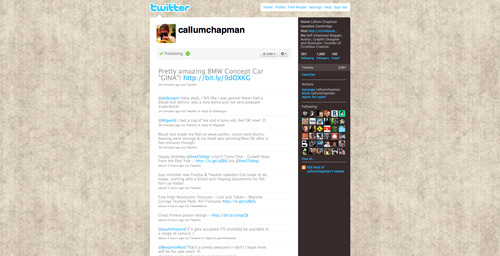 Callum Chapman's Twitter design