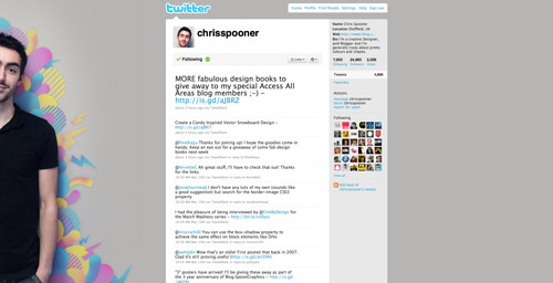 Chris Spooner's Twitter design