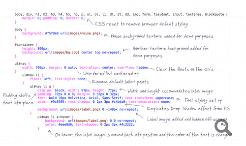 View the CSS code
