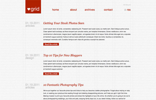 LoveGrid WordPress theme