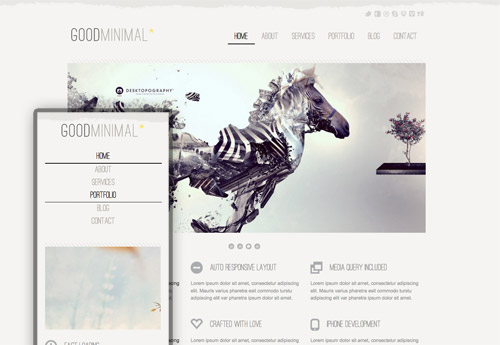 View the responsive WordPress theme