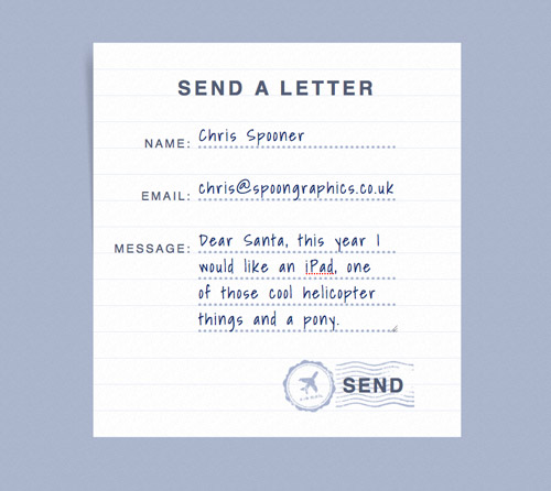 View the letter style contact form demo