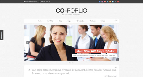View the portfolio WordPress theme