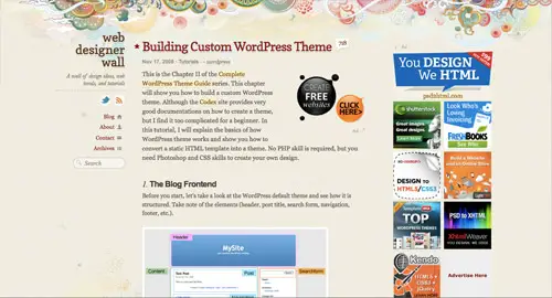 View the WordPress theme tutorial