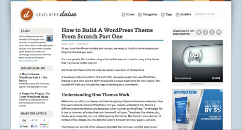 View the WordPress theme tutorial