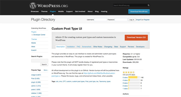 Custom Post Type UI WordPress Plugin