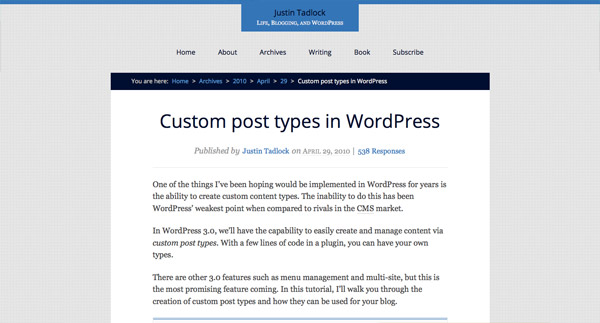 Custom post types in WordPress