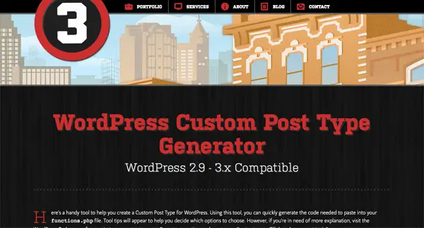 WordPress Custom Post Type Generator