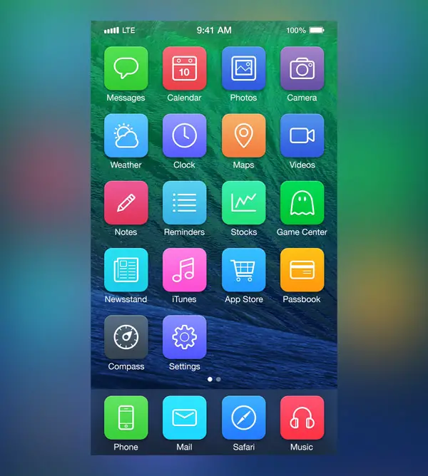 iOS7 Redesign by Michael Boswell