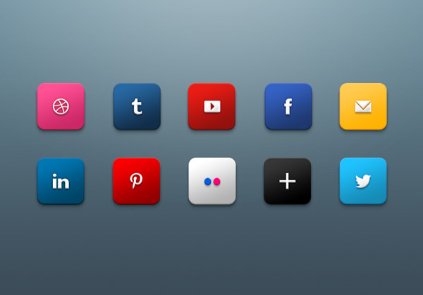 Social Media Icons for 2013 by Harkable