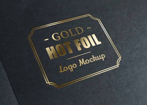 Gold Stamp Logo Mockup