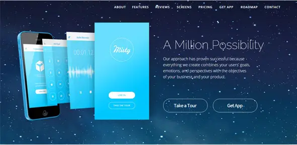 Misty---App-Landing-Page