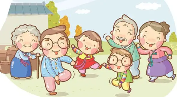 1 Cartoon Happy Family Illustration Vector