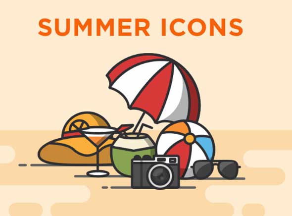 11-12-Vector-Summer-Icons-(3-Styles)