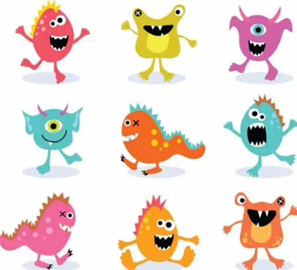 17 Lovely Cartoon Grimace Icons Vector