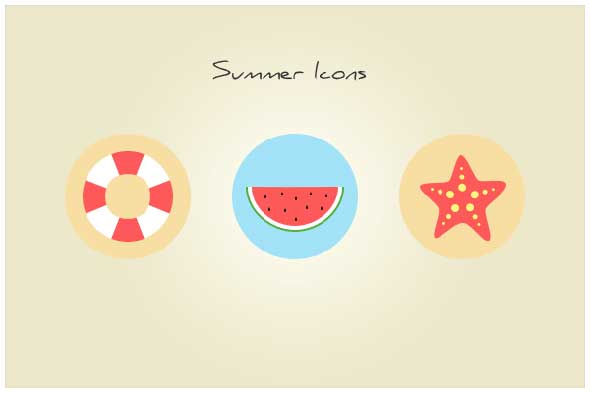 21-Cute-Flat-Summer-Icon-Set-PSD