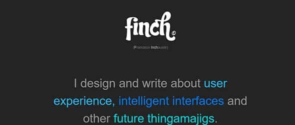 Finch - Designer typography in web design