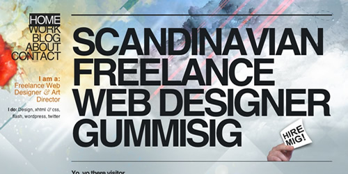 Gummisig typography web design
