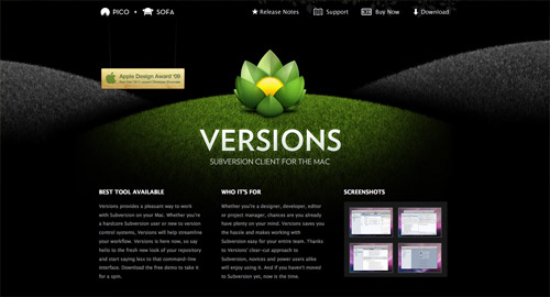View the website Mac app web design