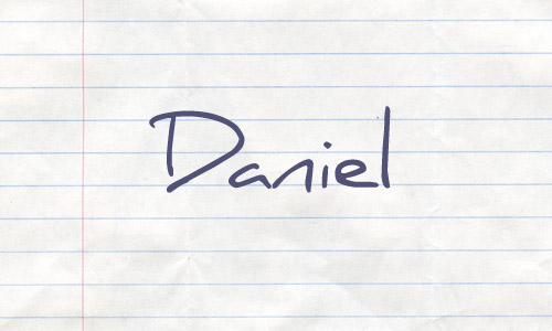 Free Handwriting Fonts: Daniel