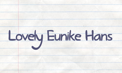 Free Handwriting Fonts: Lovely Eunike Hans
