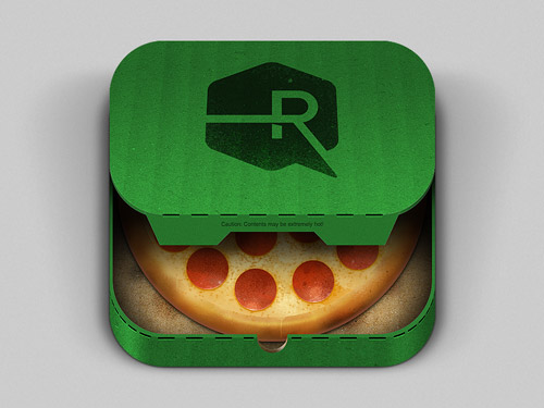 Pizza App iOS Icon by Ryan Ford