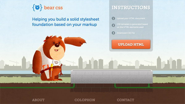 Bear CSS cartoon characters