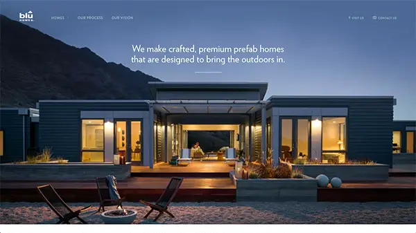 Blu Homes Subtle Motion in Web Design