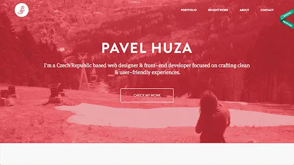 Pavel Huza red website design
