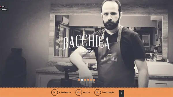 Bacchica Barbearia Splash Screens websites