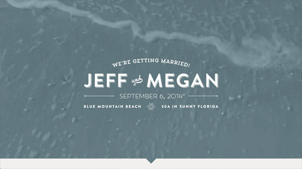 Jeff and Megan at the Beach Web Design Typography