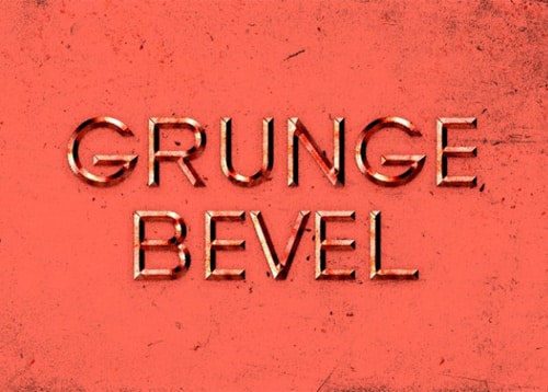 Embossed text effect grunge style