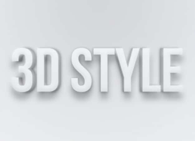 gray text effect style psd
