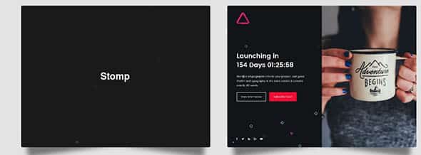 Coming Soon Template Landing Page Typographic Intro