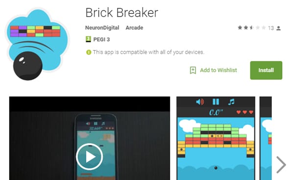 Brick Breaker Breakout Android Game