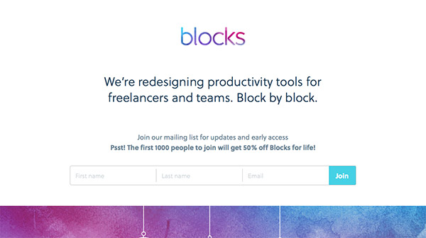 Blocks Website Concept