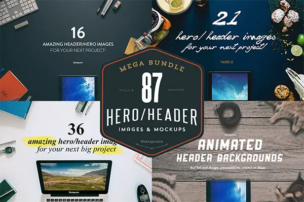 87 Hero/Header Images Mega Bundle