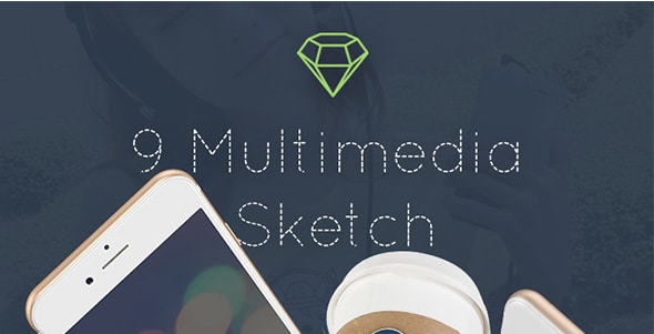 Multimedia App UI Kit Sketch Template