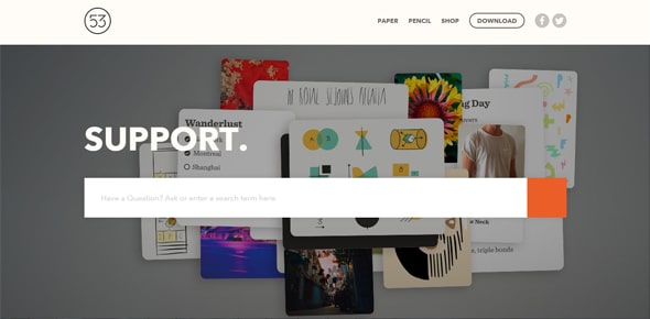 FiftyThree Support website