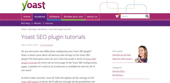 Yoast SEO plugin tutorials